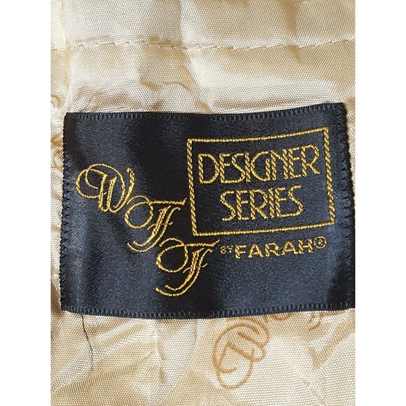 Farah WFF Designer Series Vintage Men's Ultrasuede Sport Coat Blazer Camel 40 R - Picture 7 of 8